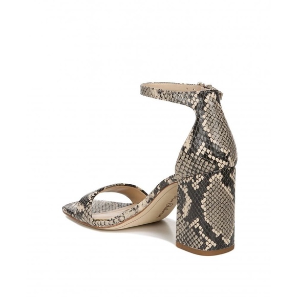 Sam Edelman Daniella Snake Print Leather block heel size 7.5 - Picture 2 of 12